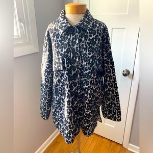 Zara oversized leopard shirt jacket